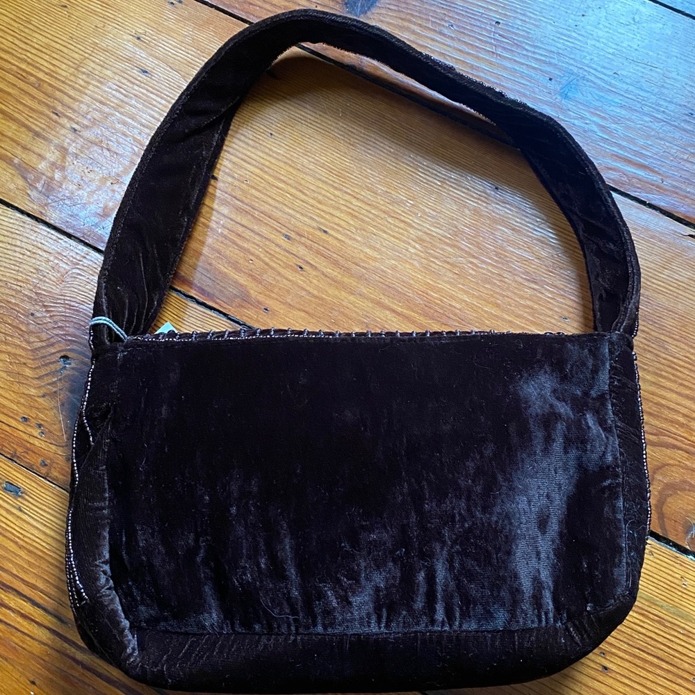 A New Day Espresso Martini brown velvet bag - Picture 12 of 12